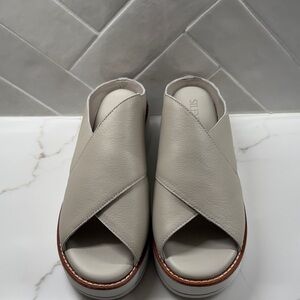 Silent D Grey Slip-On Sandals